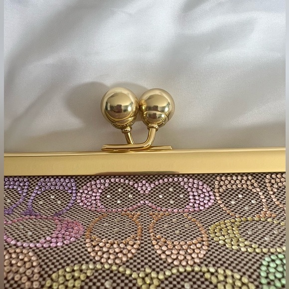 Coach Rainbow Crystal Kisslock Large Frame Bag #A11 - Picture 13 of 15